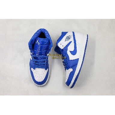 AAA Quality Air Jordan 1 Mid "Hyper Royal" 554724-114 Mens Womens white/hyper royal Shoes replicas On Wholesale Sale Online