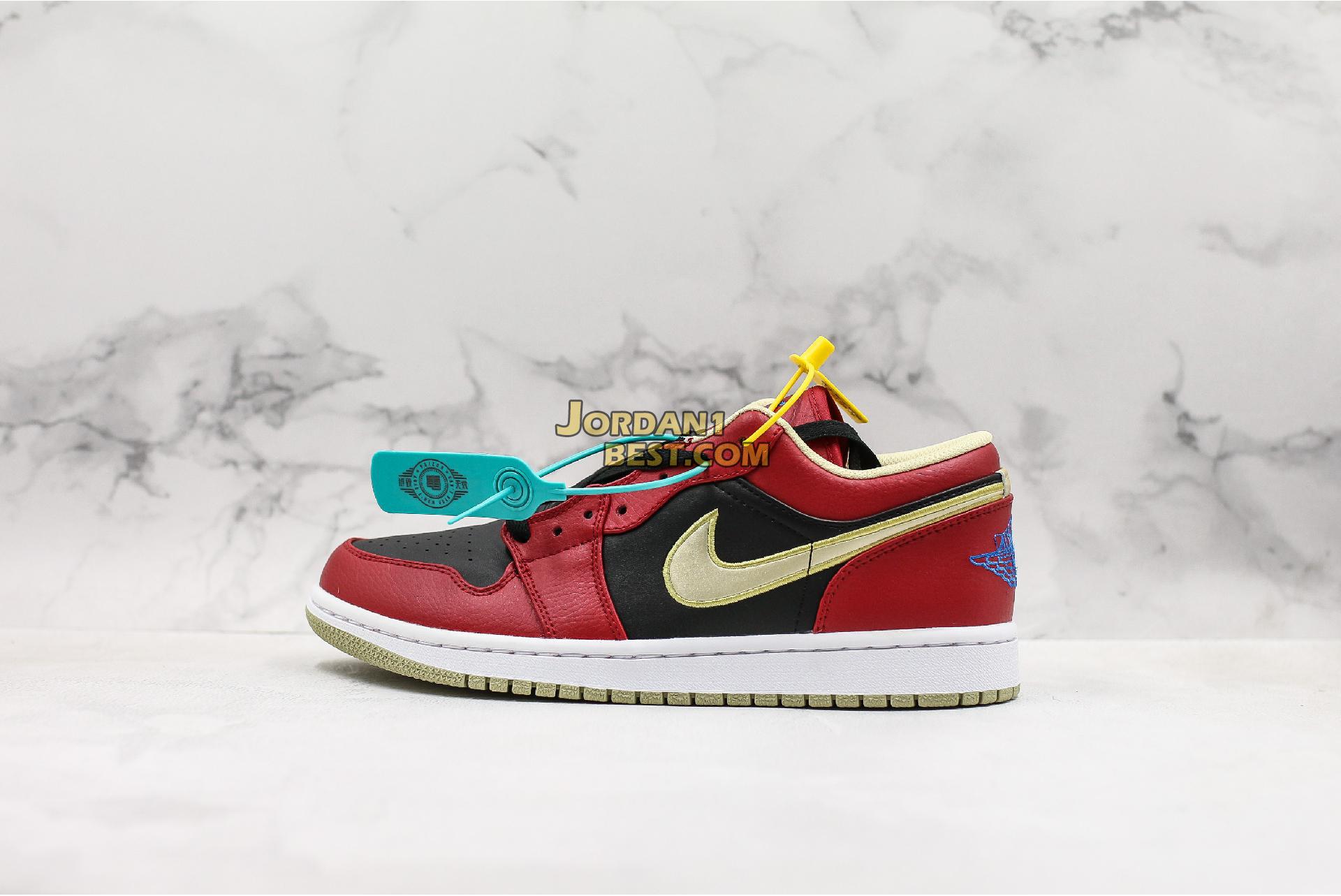 Top 3 Fake Air Jordan 1 Retro Low Gym Red Gold 613 Mens Womens Gym Red Black Metallic Gold Shoes Replicas On Wholesale Sale Online