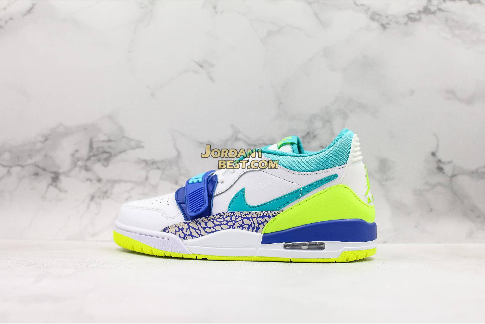 jordan legacy 312 low ultramarine neon yellow aquamarine